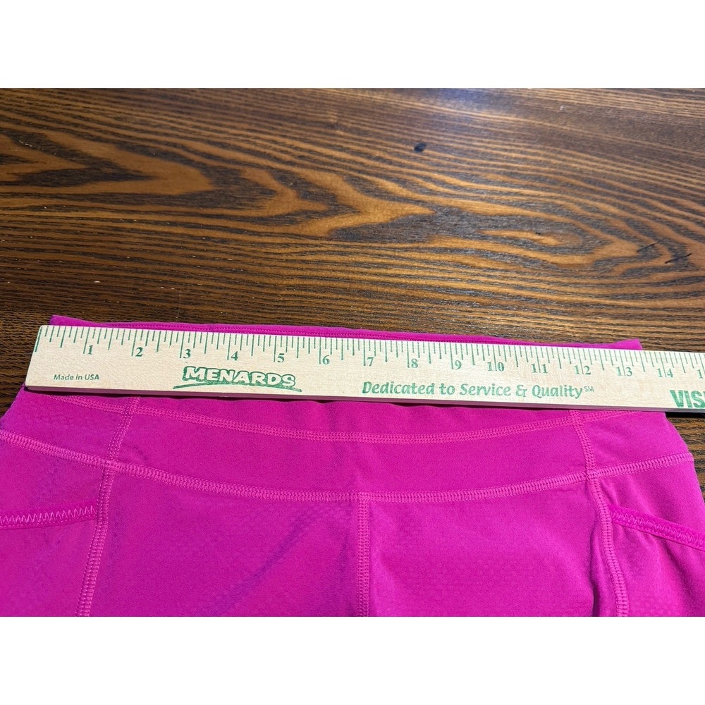Athleta Leggings Womens S Hot Pink Dobby Be Free Knicker Capri Workout Pockets - Picture 6 of 16